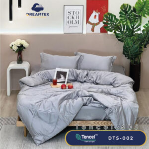 Bộ chăn ga Tencel đơn sắc Dreamtex DTS-002