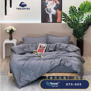 Bộ chăn ga Tencel đơn sắc Dreamtex DTS-003