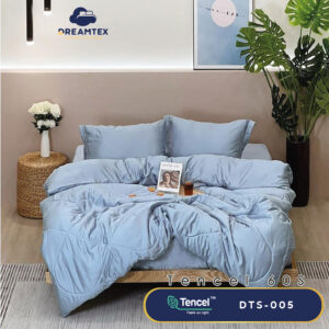 Bộ chăn ga Tencel đơn sắc Dreamtex DTS-005