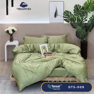 Bộ chăn ga Tencel đơn sắc Dreamtex DTS-009