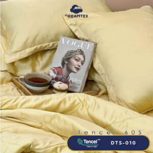 Bộ chăn ga Tencel đơn sắc Dreamtex DTS-010
