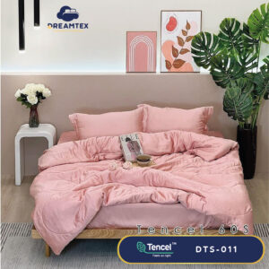 Bộ chăn ga Tencel đơn sắc Dreamtex DTS-011