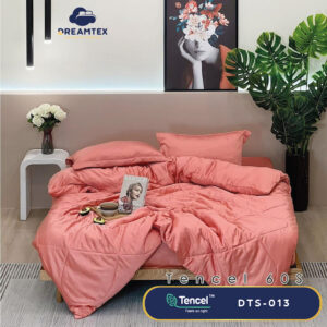 Bộ chăn ga Tencel đơn sắc Dreamtex DTS-013