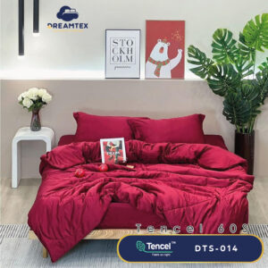 Bộ chăn ga Tencel đơn sắc Dreamtex DTS-014