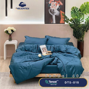 Bộ chăn ga Tencel đơn sắc Dreamtex DTS-015