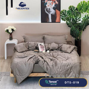 Bộ chăn ga Tencel đơn sắc Dreamtex DTS-019