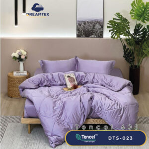 Bộ chăn ga Tencel đơn sắc Dreamtex DTS-023