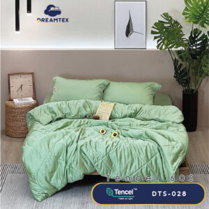 Bộ chăn ga Tencel đơn sắc Dreamtex DTS-028