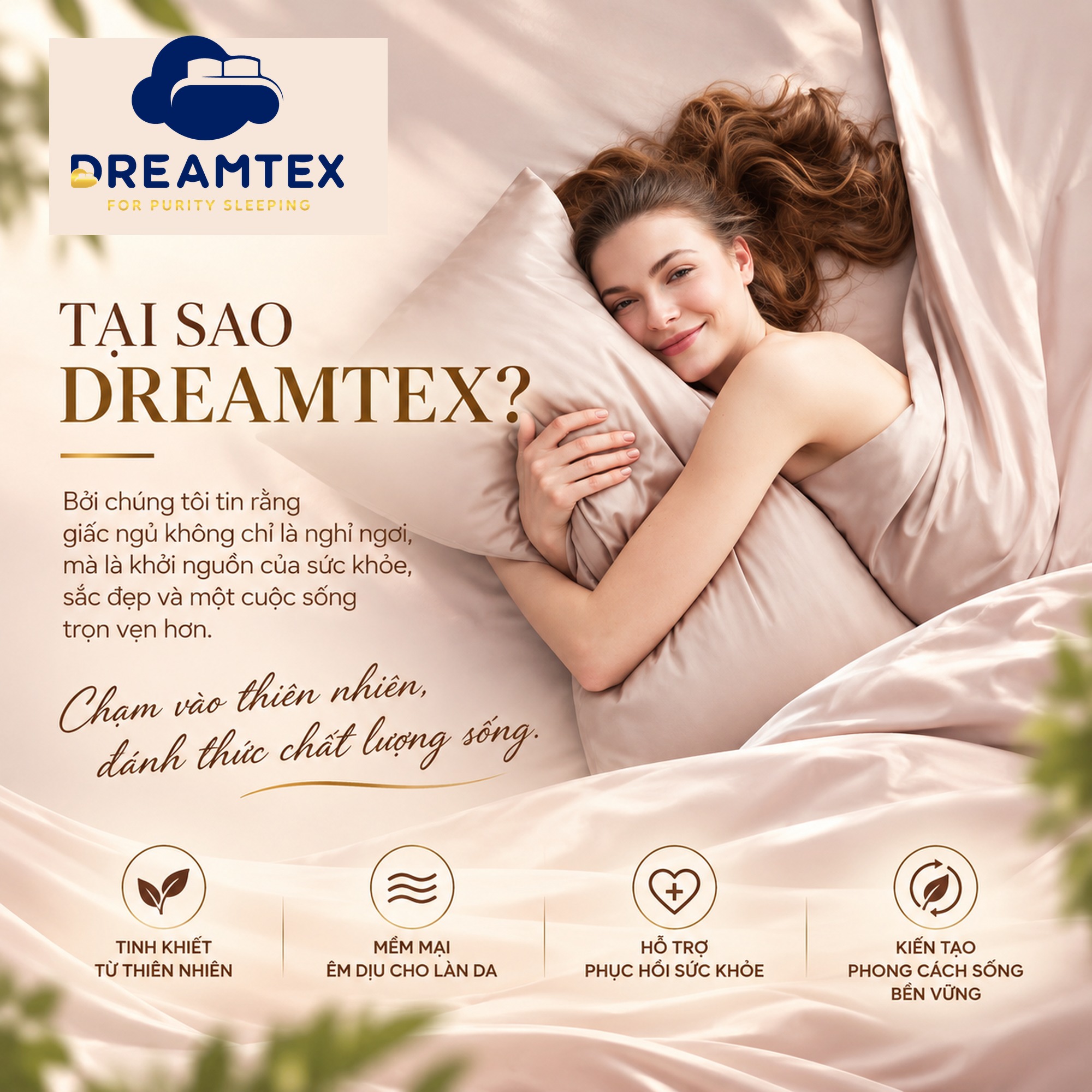 Tại sao chọn Dreamtex – Chăn ga gối cao cấp từ chất liệu thiên nhiên cho giấc ngủ lành